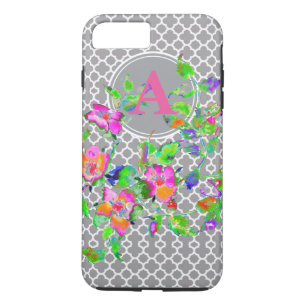 Coques Pour iPhone Rose rose vintage monogrammée