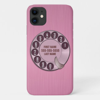 Coques Pour iPhone Rose rotatoire de téléphone de vieille école