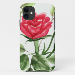 Coque iPhone 11 Rose rouge