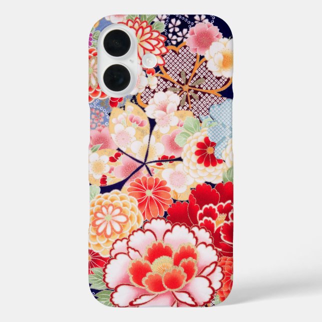 Coques Case-Mate iPhone ROSE ROUGE BLANC FLEURS pivoines, Floral japonais  (Verso)