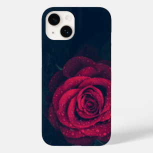 Coque Case-Mate iPhone Rose rouge, gouttes de pluie Mood Vibe