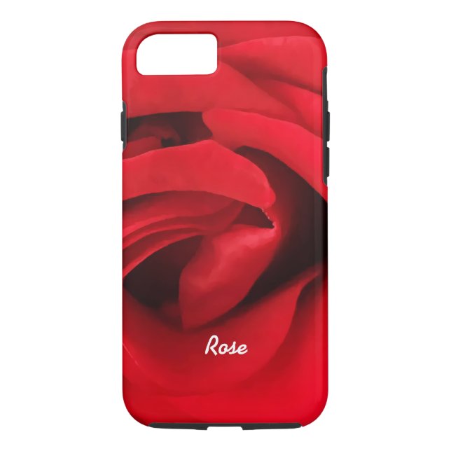Coques Case-Mate iPhone Rose rouge personnalisée (Dos)