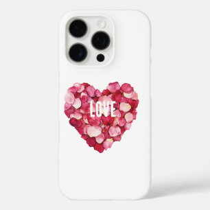 Coque iPhone 16 Pro Rose rouge pétales Floral Amour
