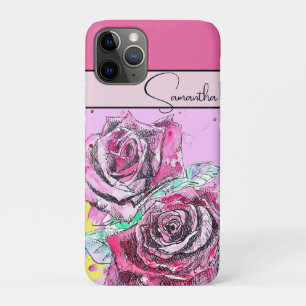 Case-Mate iPhone Case Rose Rouge rose Aquarelle Rose Fleur Phone