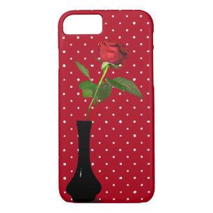 Case-Mate iPhone Case rose rouge sur pois