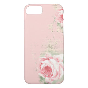 Etui iPhone Case-Mate rose roux sur vieux journal