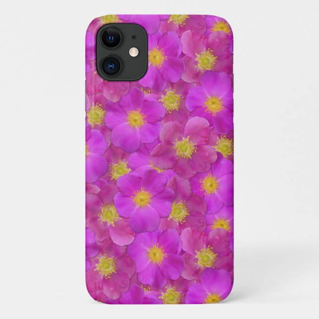 Coques Case-Mate iPhone Rose sauvage Motif sans couture (Dos)