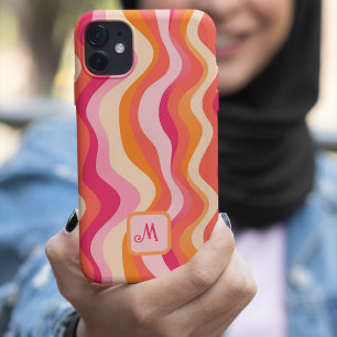 Case-Mate iPhone Case Rose Super rétro esthétique - Monogramme