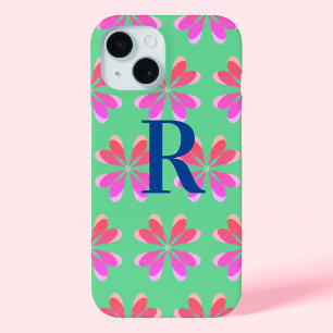 Coque Case-Mate iPhone Rose vert fleuri rétro