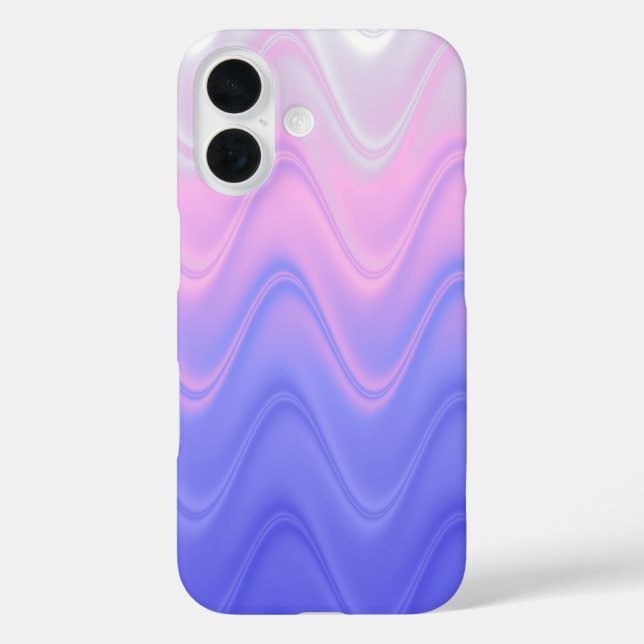 Coques Case-Mate iPhone Rose Violet Abstrait Ondulé (Verso)