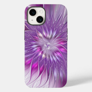 Coque Case-Mate iPhone Rose violet passion Fleur Art Abstrait Fractal