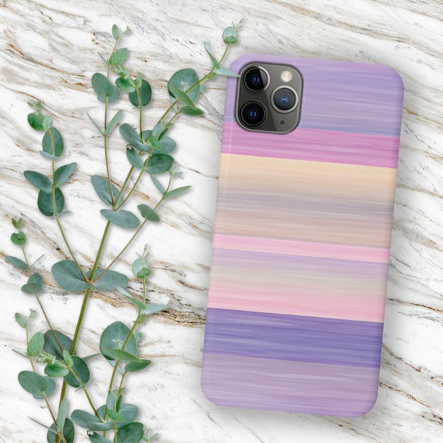Coques Case-Mate iPhone Rose Violet Pourpre Motif Rayures Aquarelle (Créateur téléchargé)