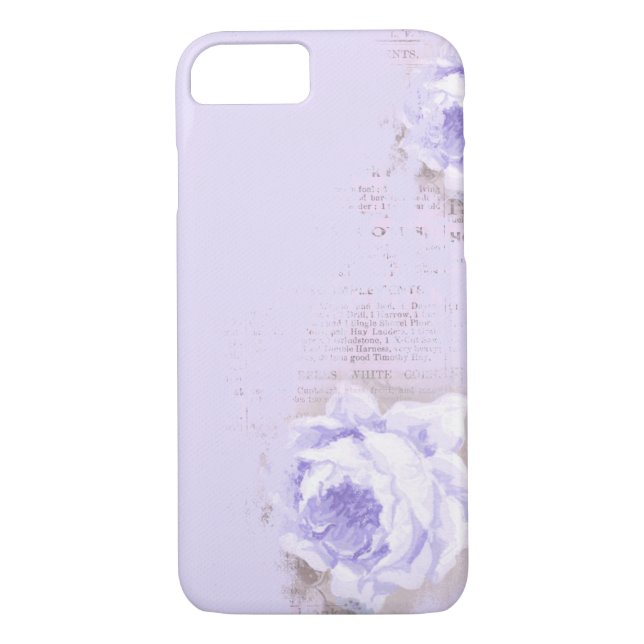 Coques Case-Mate iPhone rose violet sur vieux journal (Dos)