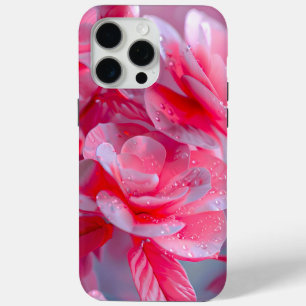 Coque Case-Mate iPhone Rosée Rouge Floraison Rose