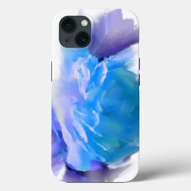 Coques Case-Mate iPhone Roses aquarelle bleues fleur bleue florale bleue (Verso)