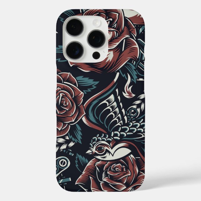 Coques Case-Mate iPhone  Roses & Birds iPhone Case (Verso)