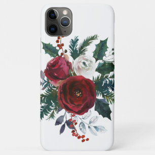 Case-Mate iPhone Case Roses blanches à fleurs de Noël