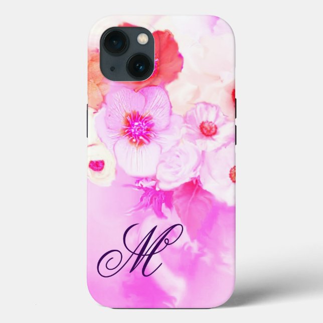 COQUES Case-Mate iPhone ROSES BLANCHES ET ROSES, FLEURS D'ANÉMONE ROUGES M (Verso)