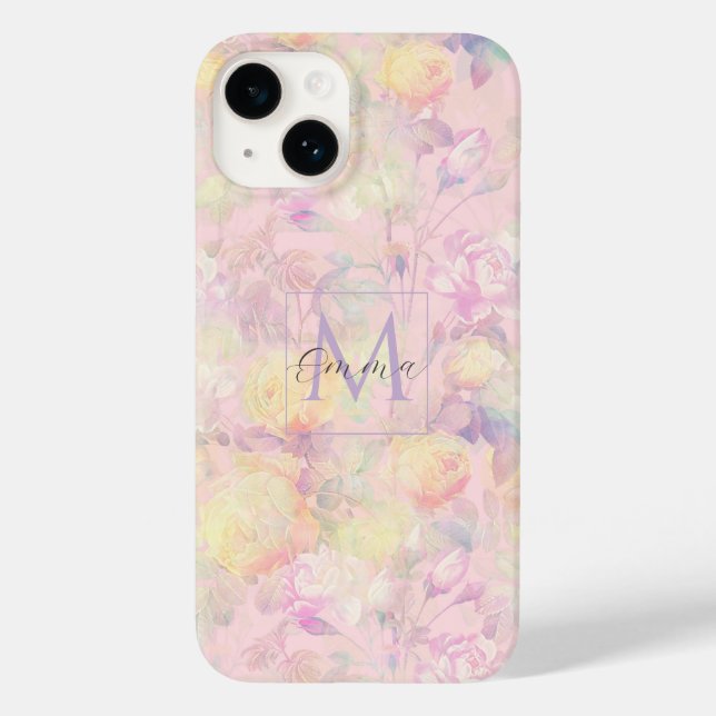 Coques Case-Mate iPhone Roses blanches jaunes magiques Design rose floral (Verso)