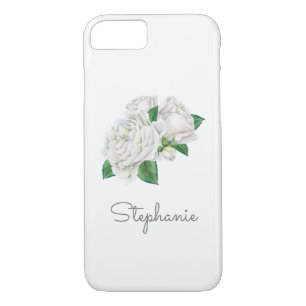 Coque Case-Mate iPhone Roses blanches Jolie aquarelle
