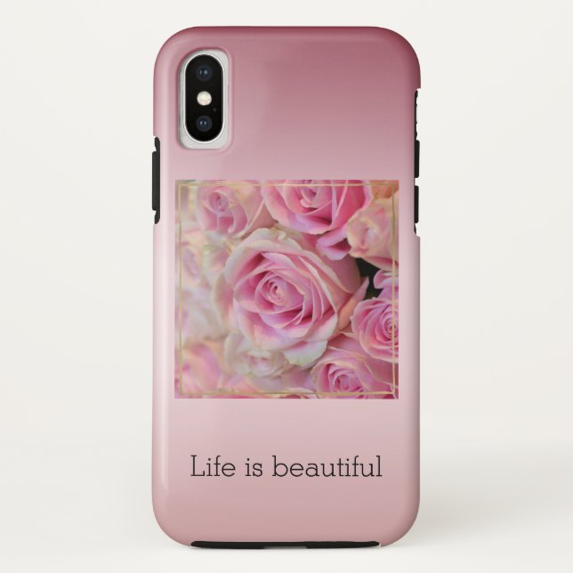 Coques Case-Mate iPhone Roses blanches roses Belles moments (Dos)