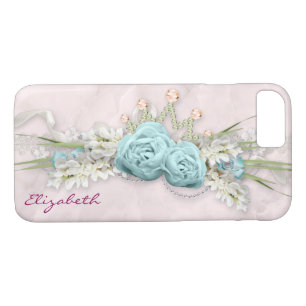 Case-Mate iPhone Case Roses bleus et bouquet floral Couronne sur mesure
