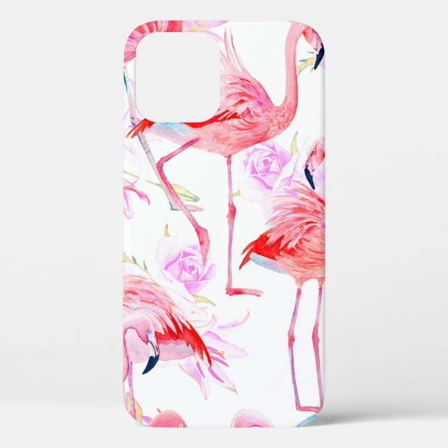 Coques Case-Mate iPhone Roses d'aquarelle motif sans couture avec flamme r (Verso)