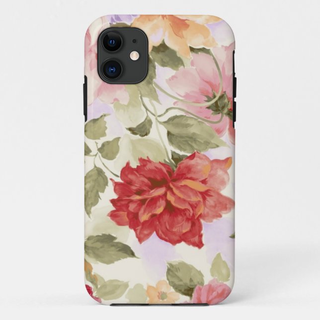 Coques Case-Mate iPhone Roses d'aquarelle vintages (Dos)