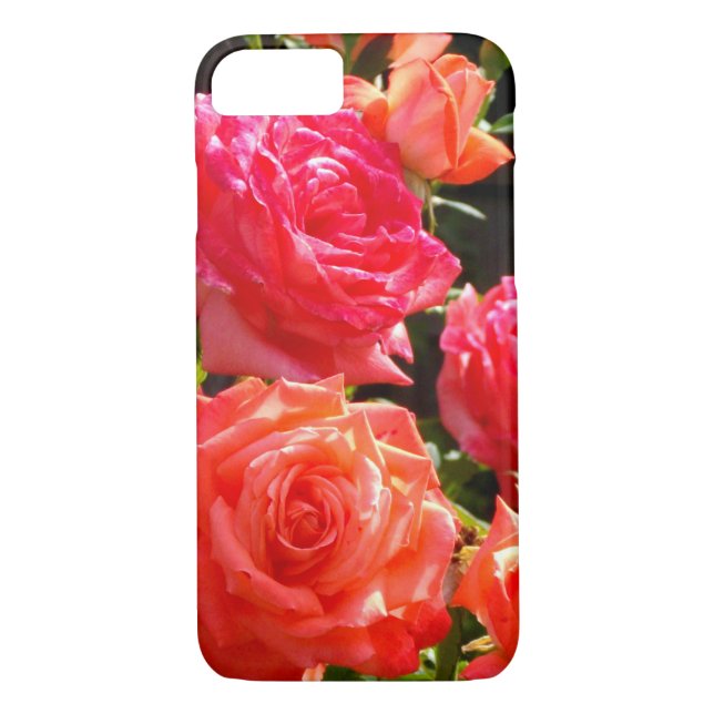 Coques Case-Mate iPhone Roses de corail romantique (Dos)