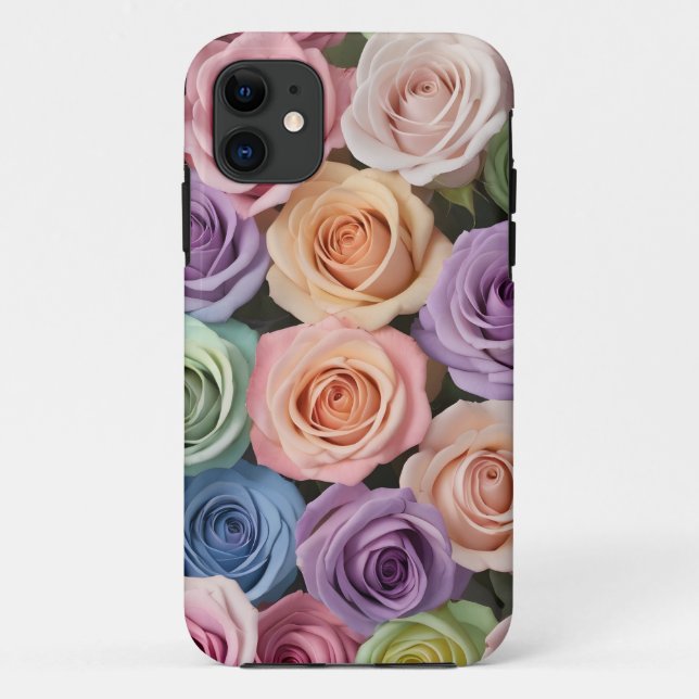 Coques Case-Mate iPhone Roses de couleurs pastel (Dos)