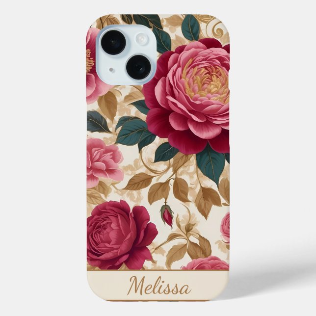 Coques Case-Mate iPhone Roses de jardin opulent (Verso)
