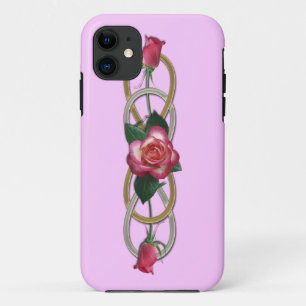 Coque Case-Mate iPhone Roses d'or d'argent double infini