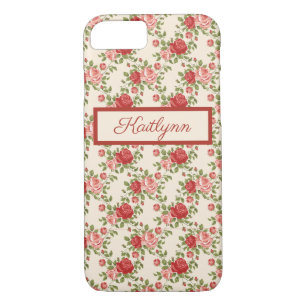 Case-Mate iPhone Case Roses Élégantes Rose Et Rouge - Monogramme