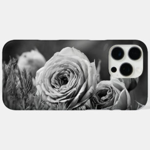 Coque iPhone 16 Pro Max Roses en noir et blanc