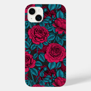 Coque Case-Mate iPhone Roses en rouge et bleu