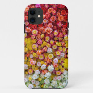 Case-Mate iPhone Case Roses et chrysanthèmes colorés Dégradé floral 