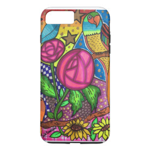 Coques Pour iPhone Roses et oiseaux