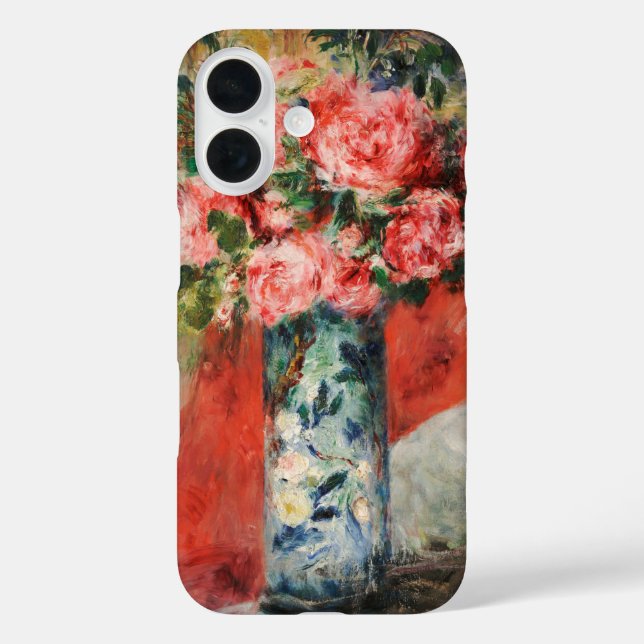 Coques Case-Mate iPhone Roses et pivoines dans un vase | Renoir (Verso)