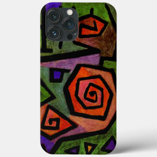 Etui iPhone 13 Pro Max Roses héroïques par art abstrait de Paul Klee