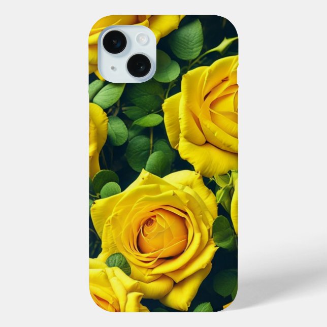 Coques Case-Mate iPhone Roses jaunes (Verso)