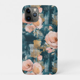 Case-Mate iPhone Case Roses Rose Pêche Rose Téale Floral Maximaliste