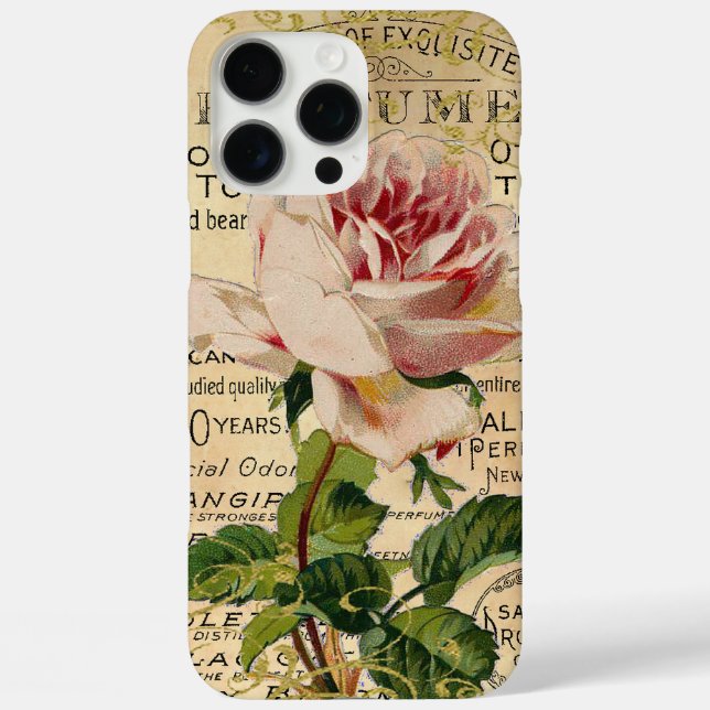 Coques Case-Mate iPhone Roses roses antiques françaises (Verso)