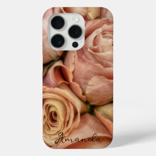 Coque Case-Mate iPhone roses roses élégantes ajouter du texte ou du monog