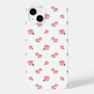 Coque Case-Mate iPhone Roses roses Motifs sur blanc