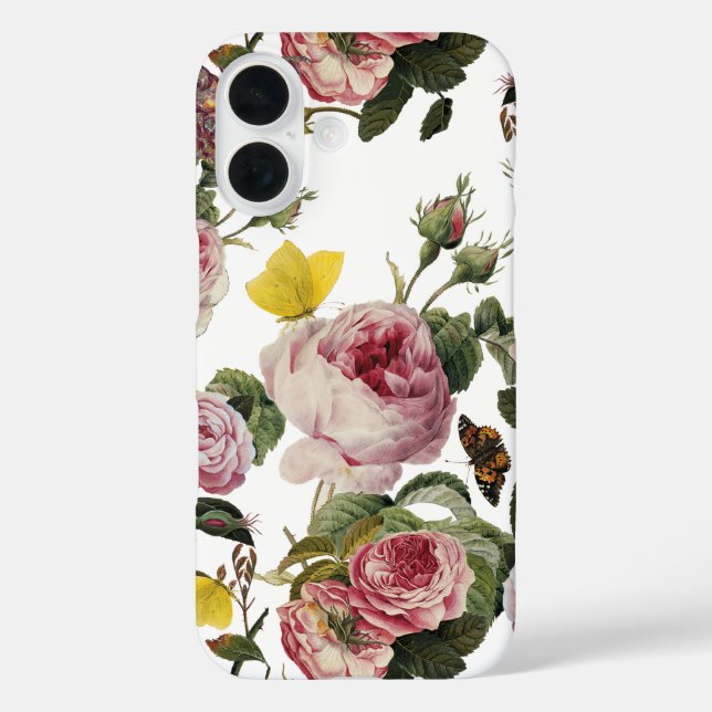 Coques Case-Mate iPhone ROSES ROSES ROSES ET BOUTTERFLIES JAUNES Florales  (Verso)