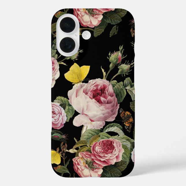 Coques Case-Mate iPhone ROSES ROSES ROSES ET BOUTTERFLIES JAUNES Florales  (Verso)