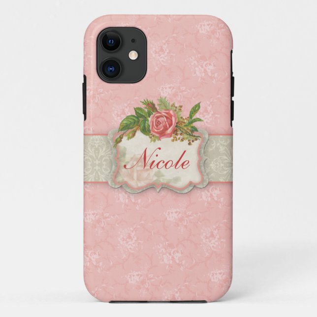 Coques Case-Mate iPhone Roses roses roses Fille Personnalisées (Dos)