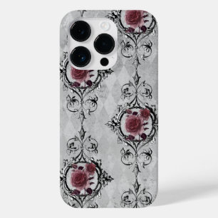 Coque Case-Mate iPhone Roses roses sur Arrière - plan gris