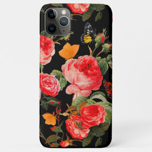 Case-Mate iPhone Case ROSES ROUGES, BOUTEILLES JAUNES Floral noir