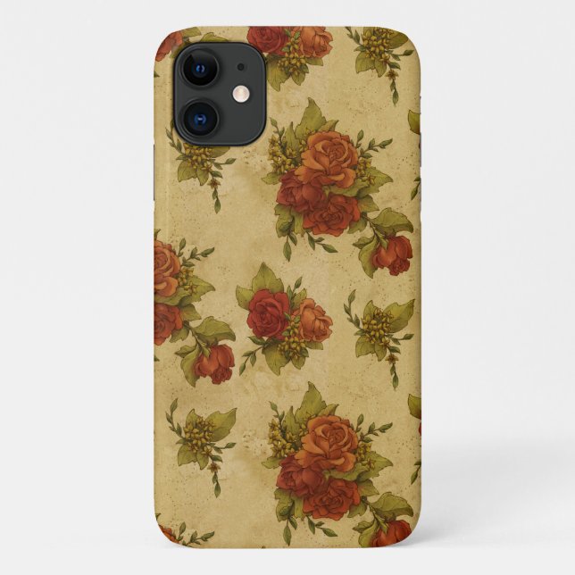 Coques Case-Mate iPhone Roses Rouges, Fleurs Rouges, Motif De Fleurs (Dos)